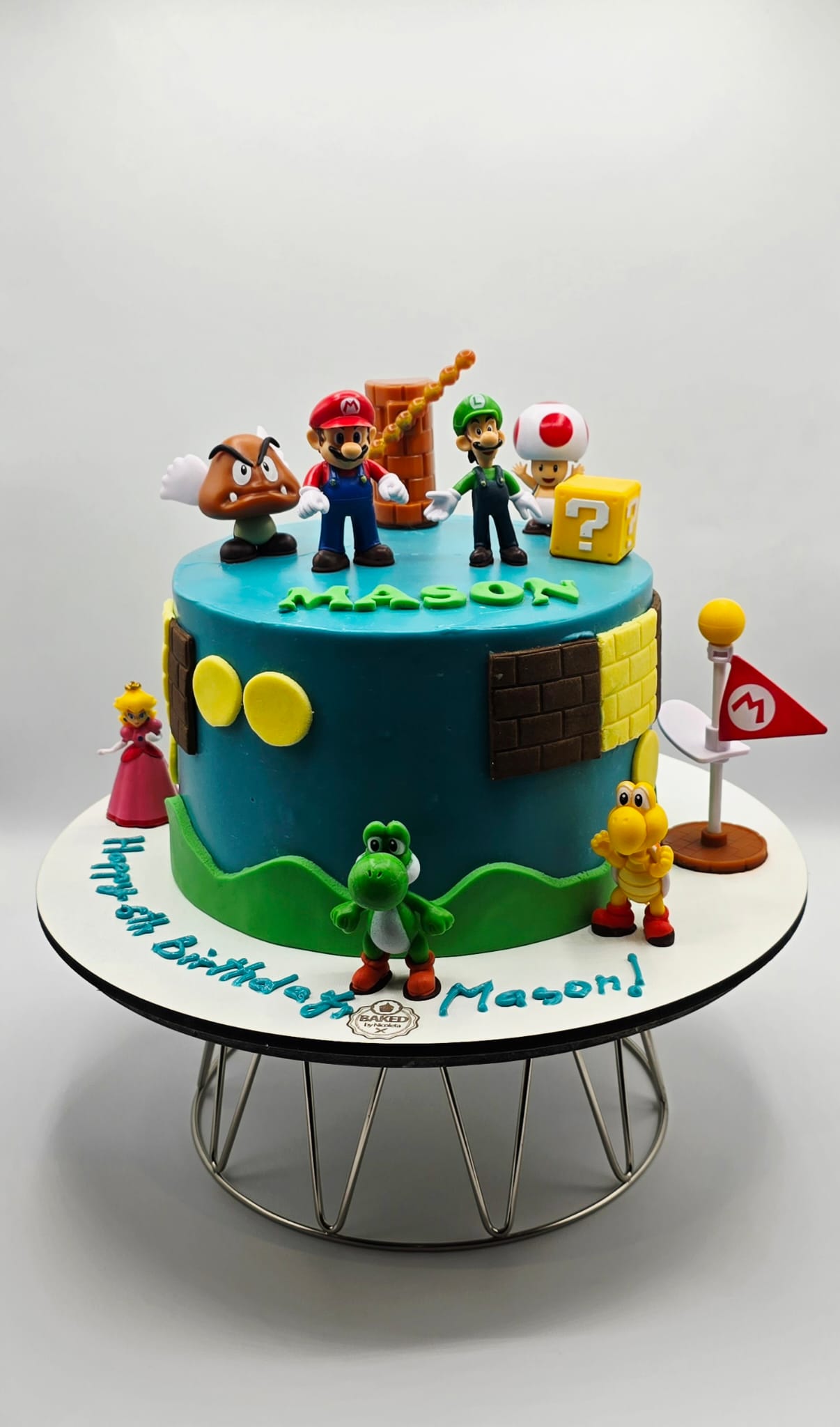 Bespoke custom celebration cake for Boys & Adventures handcrafted by Nicoleta